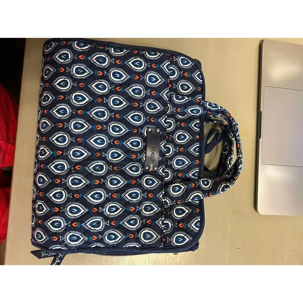 Vera Bradley Navy Printed Travel Case